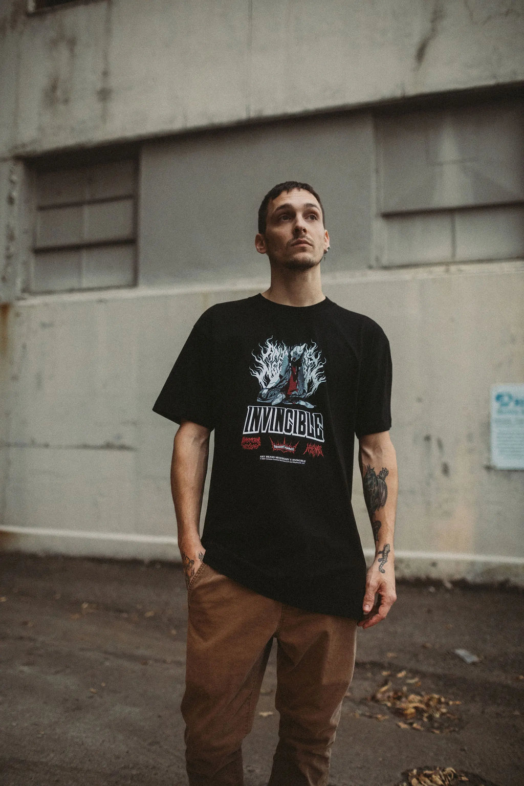 Neck Snap T-Shirt Any Means Necessary Clothing
