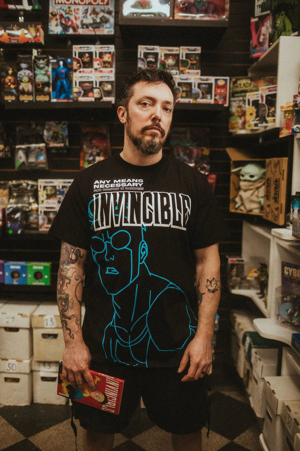 Invincible Line Art Series T-Shirt Any Means Necessary Clothing