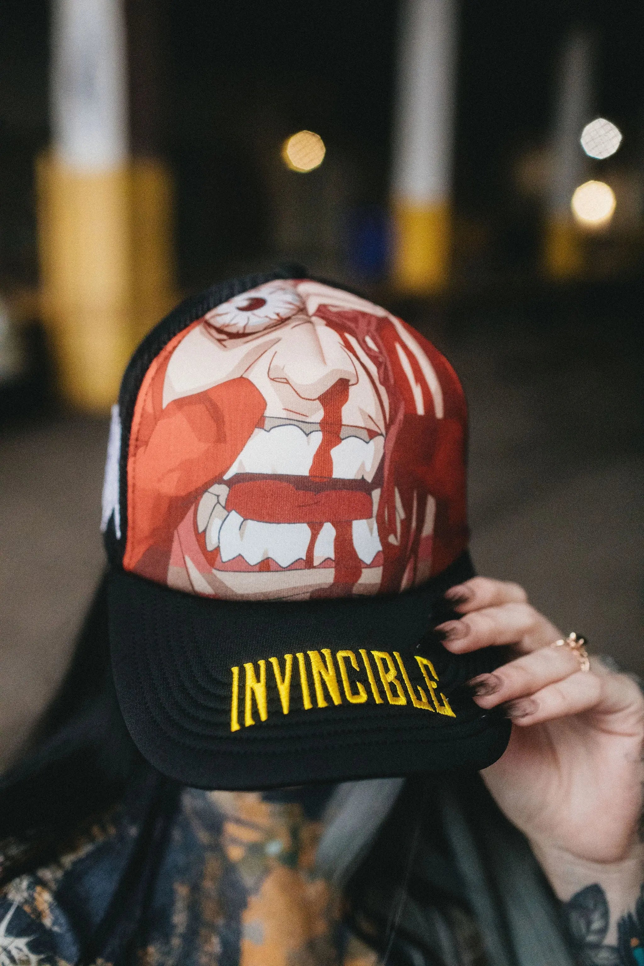 Face Smasher Trucker Hat Black Any Means Necessary Clothing