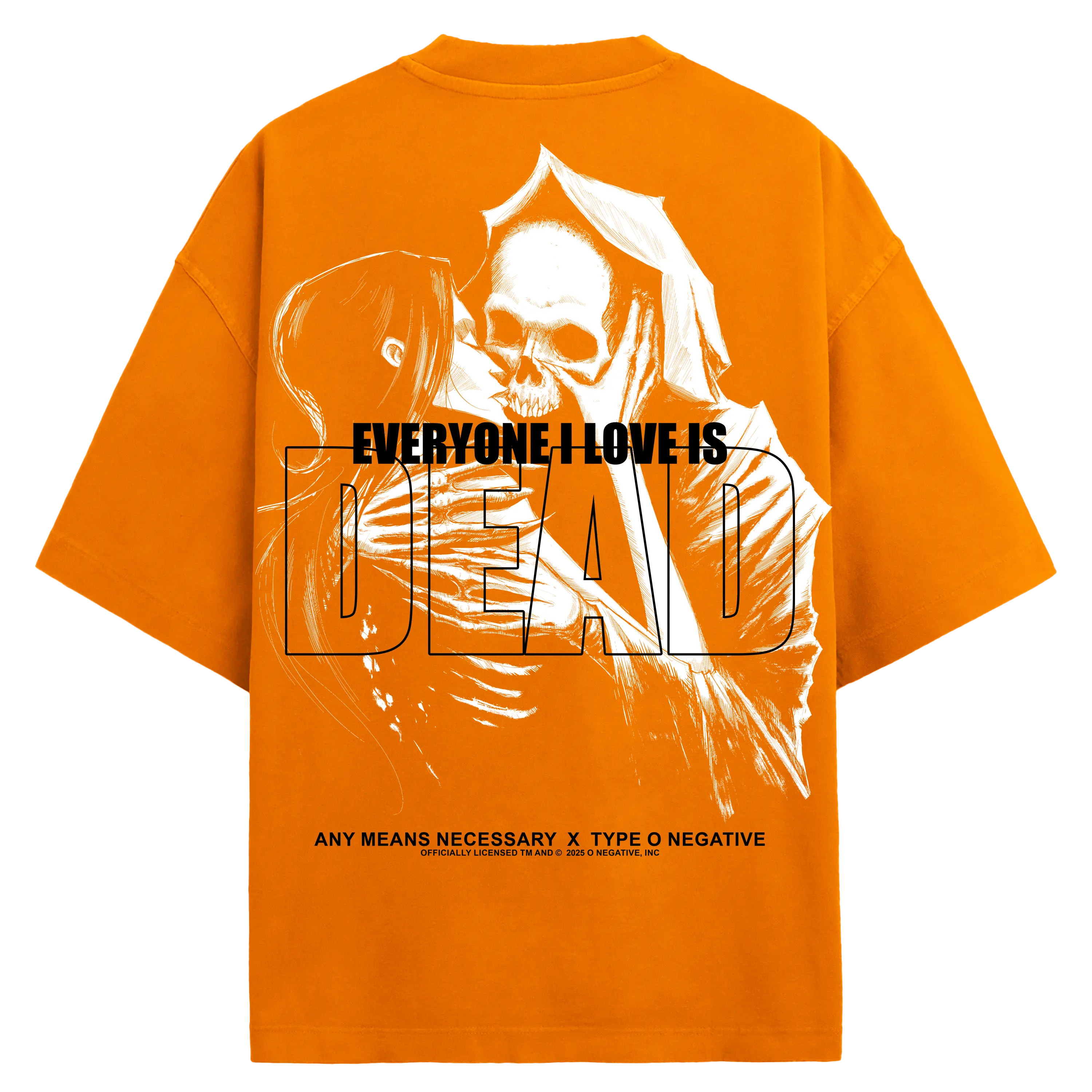 Everyone I Love Is Dead T-Shirt Orange Any Means Necessary Clothing