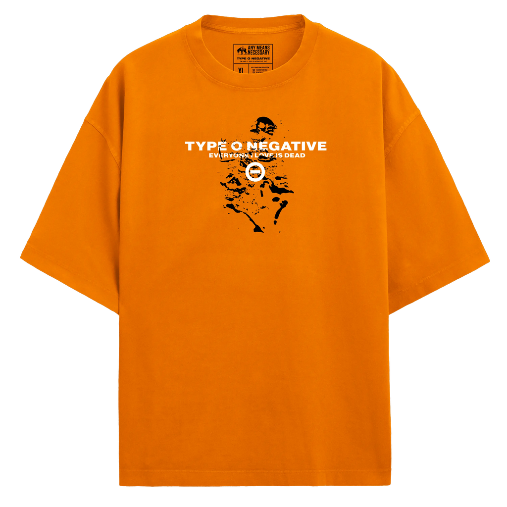 Everyone I Love Is Dead T-Shirt Orange Any Means Necessary Clothing