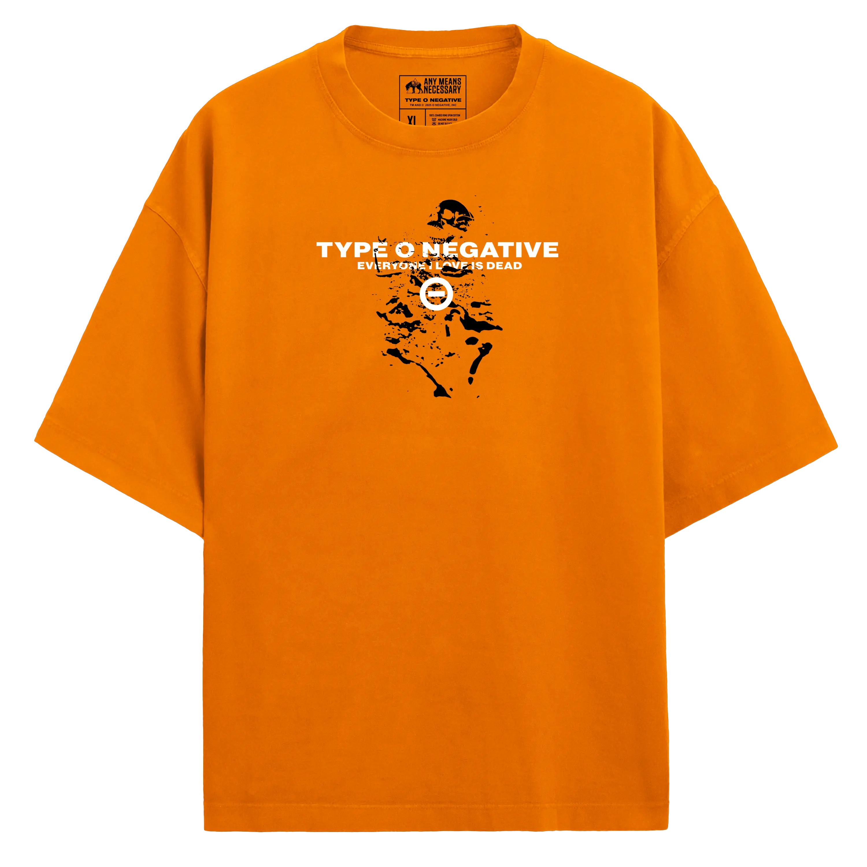 Everyone I Love Is Dead T-Shirt Orange Any Means Necessary Clothing
