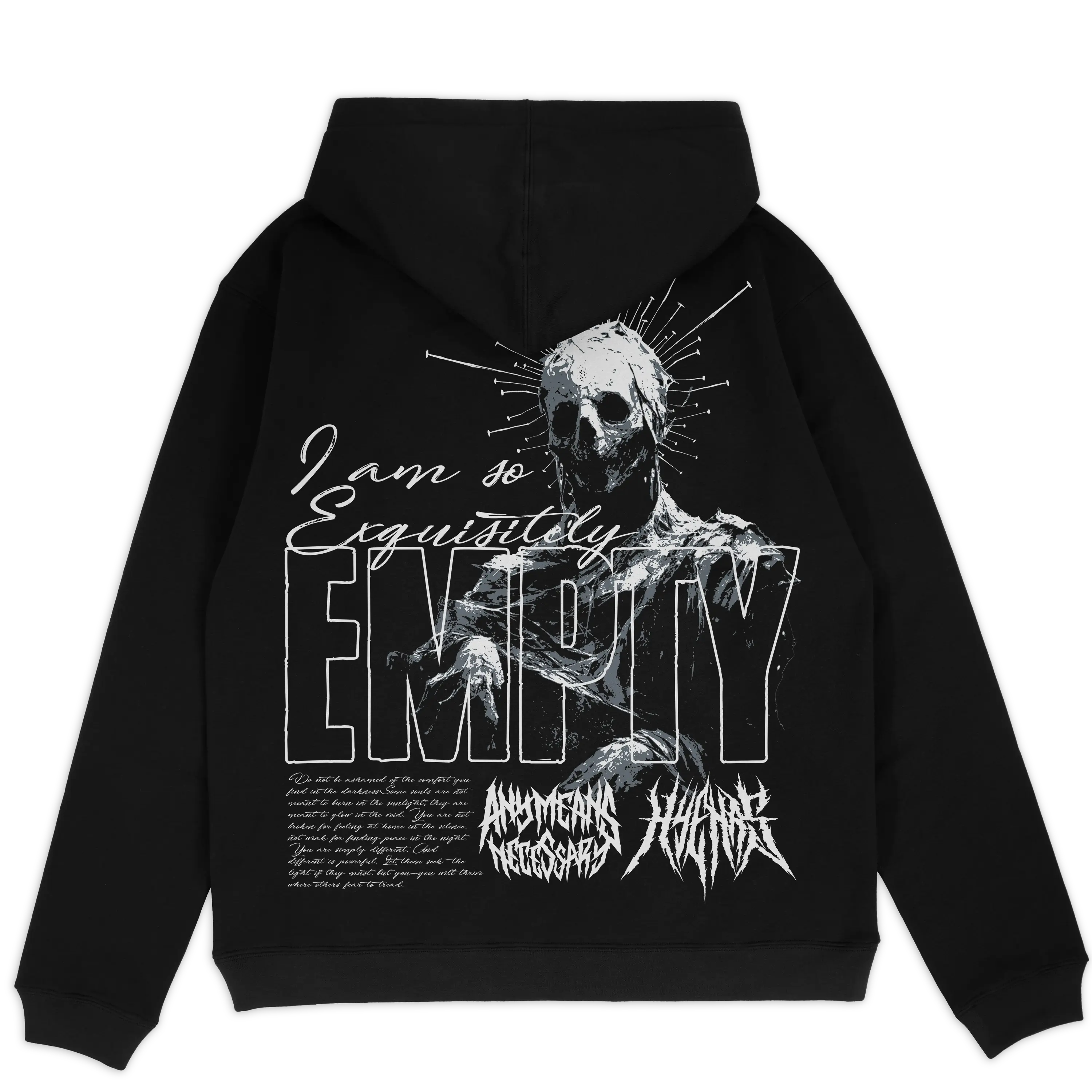 Empty Pullover Hoodie Any Means Necessary Clothing