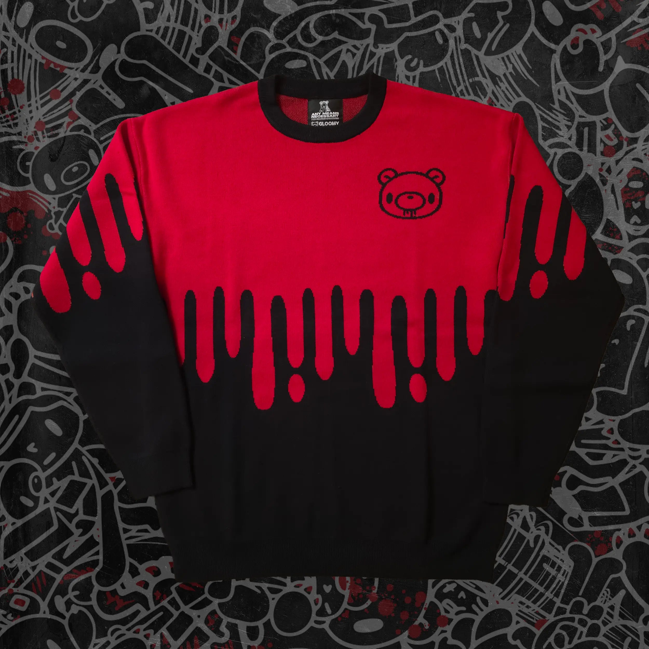 Gloomy Drip Knit Sweater Any Means Necessary Clothing