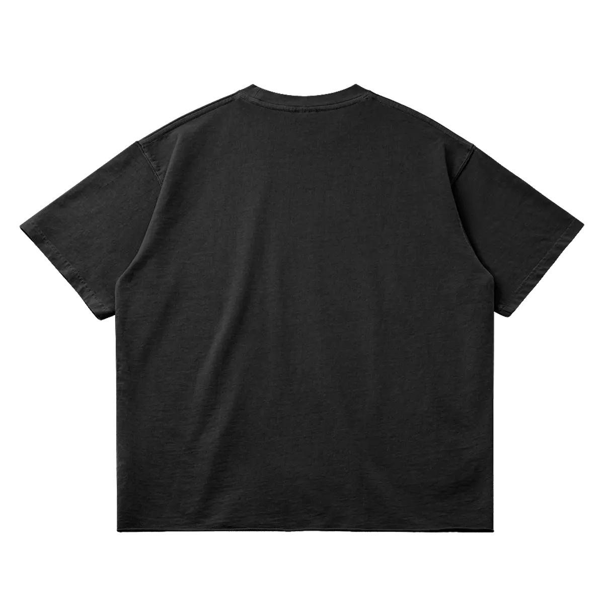 Ghosts Cant Dream Garment Dyed Streetwear Tee 260GSM Black Cotton With Faded Raw Hem ArnukiClothing