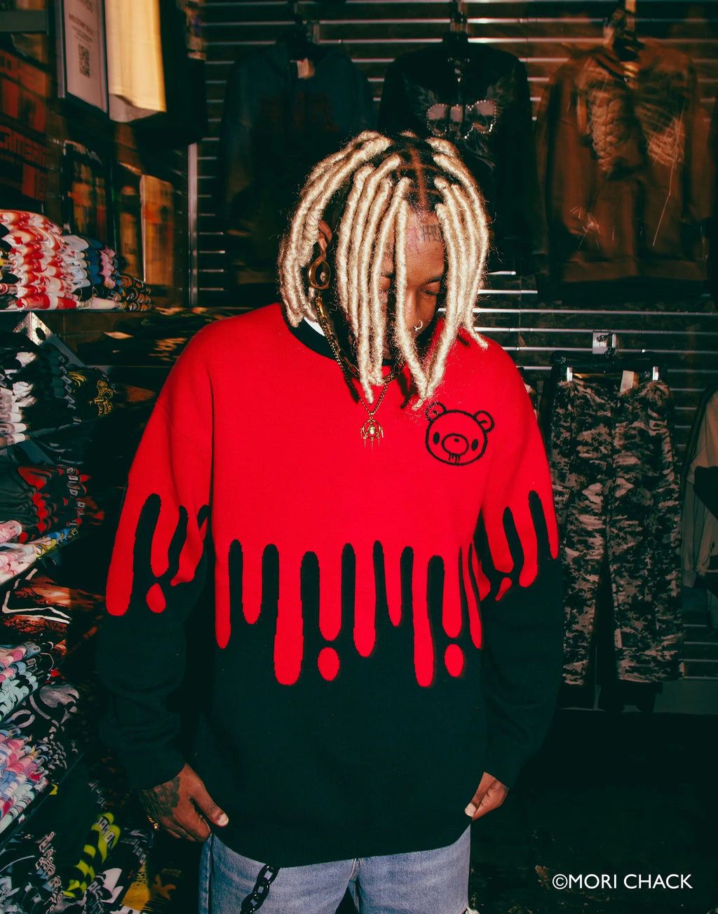 Gloomy Drip Knit Sweater Any Means Necessary Clothing
