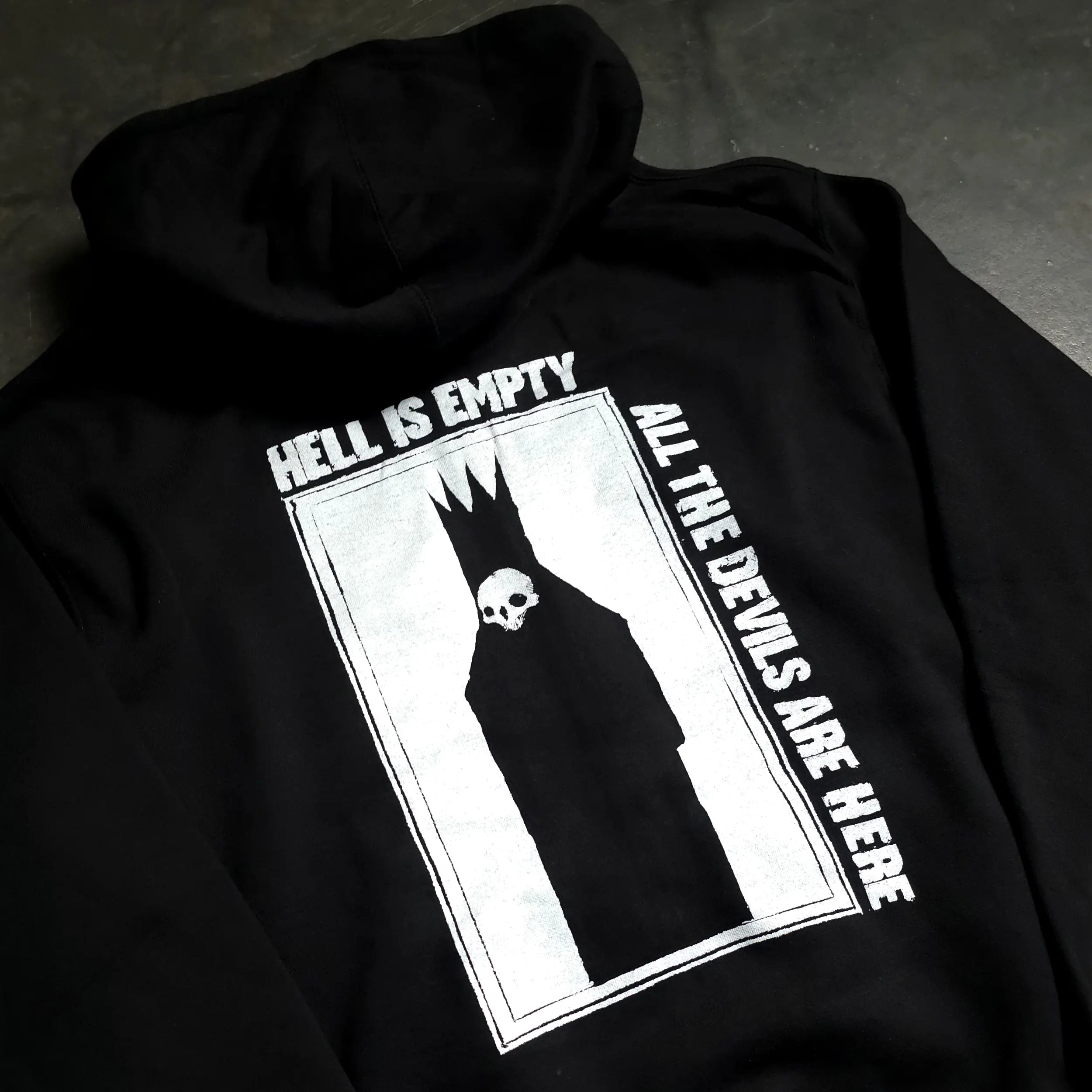 Hell is Empty Zip Up Hoodie Any Means Necessary Clothing
