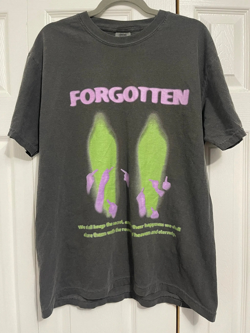 Paranormal Forgotten Garment Dyed Streetwear Tee Cotton Short Sleeve T Shirt ArnukiClothing