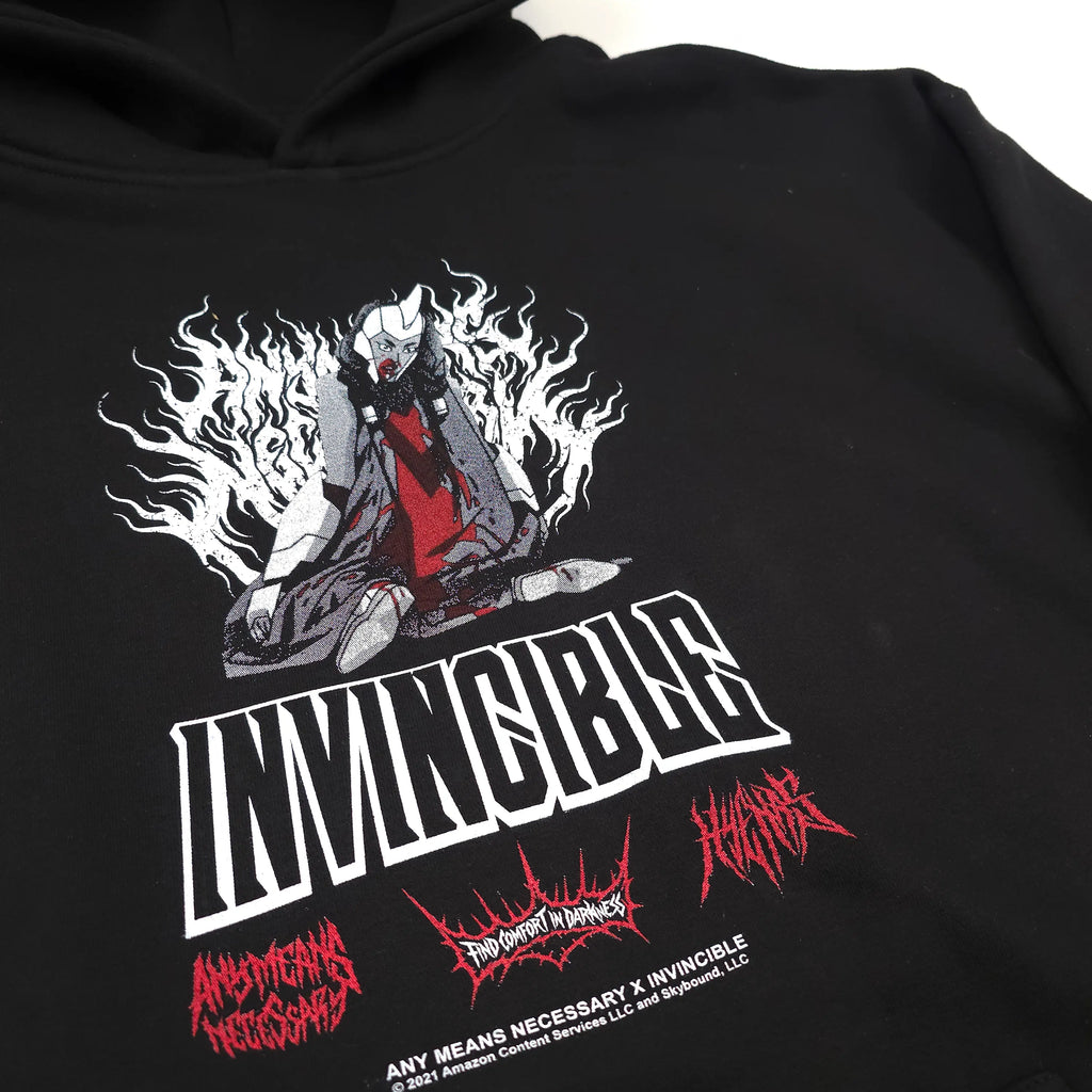 Neck Snap Pullover Hoodie Any Means Necessary Clothing