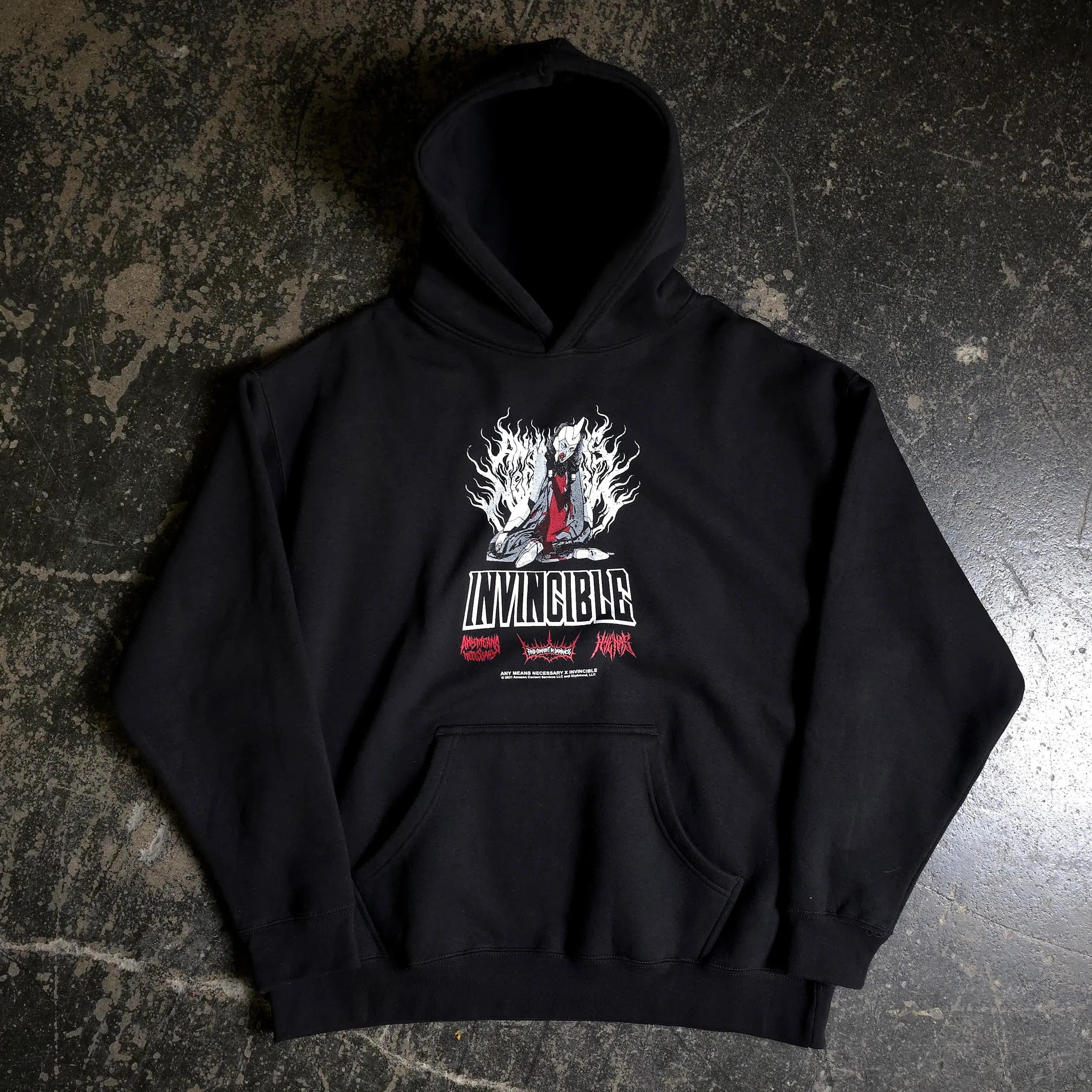Neck Snap Pullover Hoodie Any Means Necessary Clothing