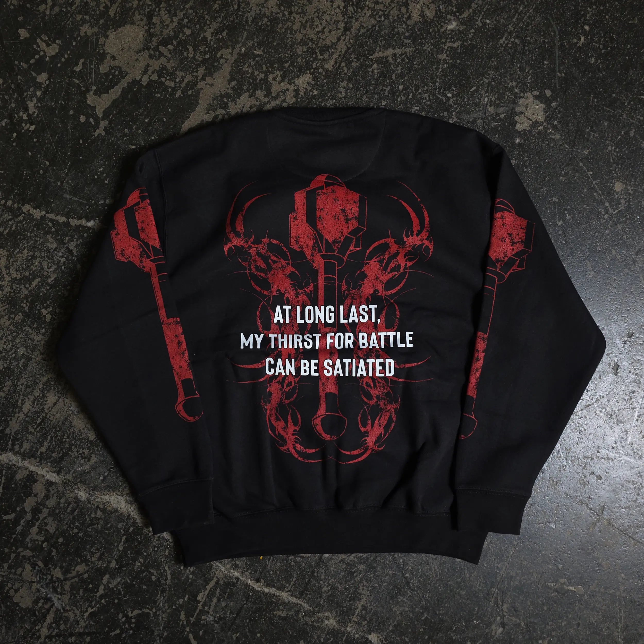Thirst For Battle Crewneck Sweatshirt Any Means Necessary Clothing