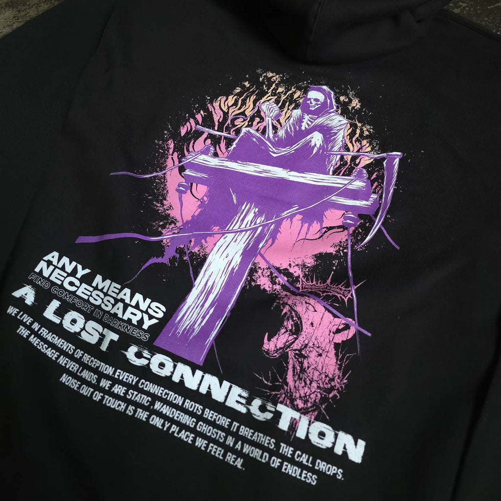 Lost Connection Pullover Hoodie Any Means Necessary Clothing