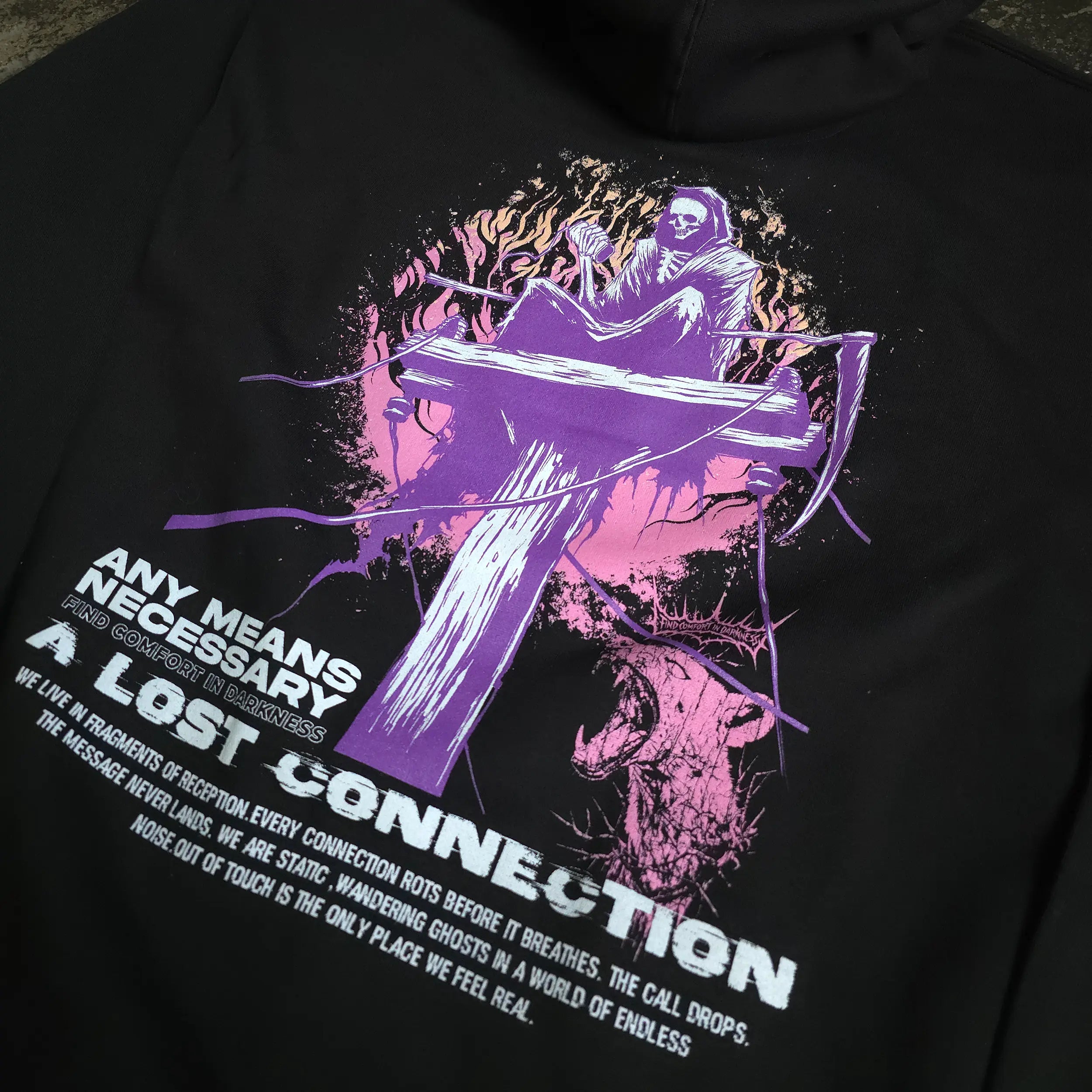 Lost Connection Pullover Hoodie Any Means Necessary Clothing