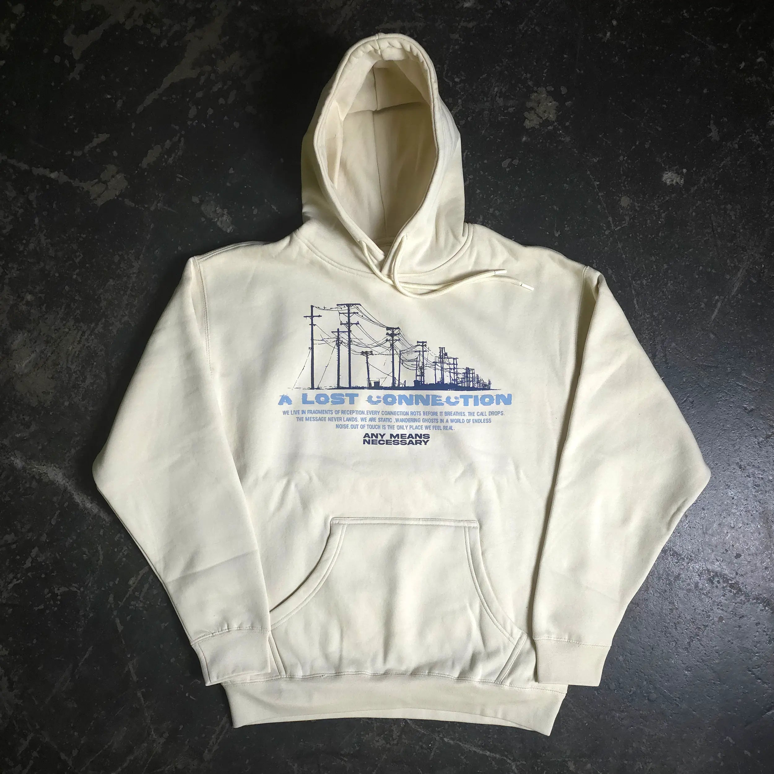 Lost Connection Pullover Hoodie Bone Any Means Necessary Clothing