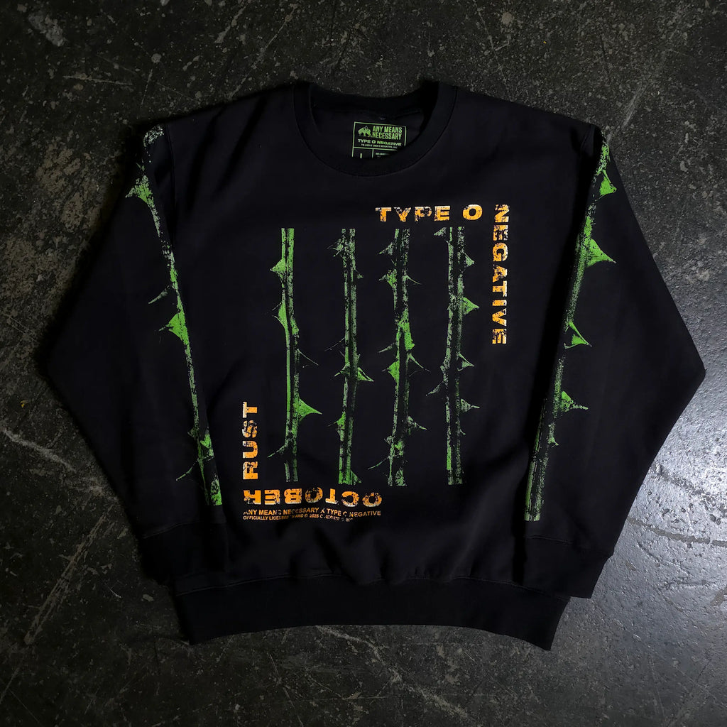 October Rust Crewneck Sweatshirt Any Means Necessary Clothing