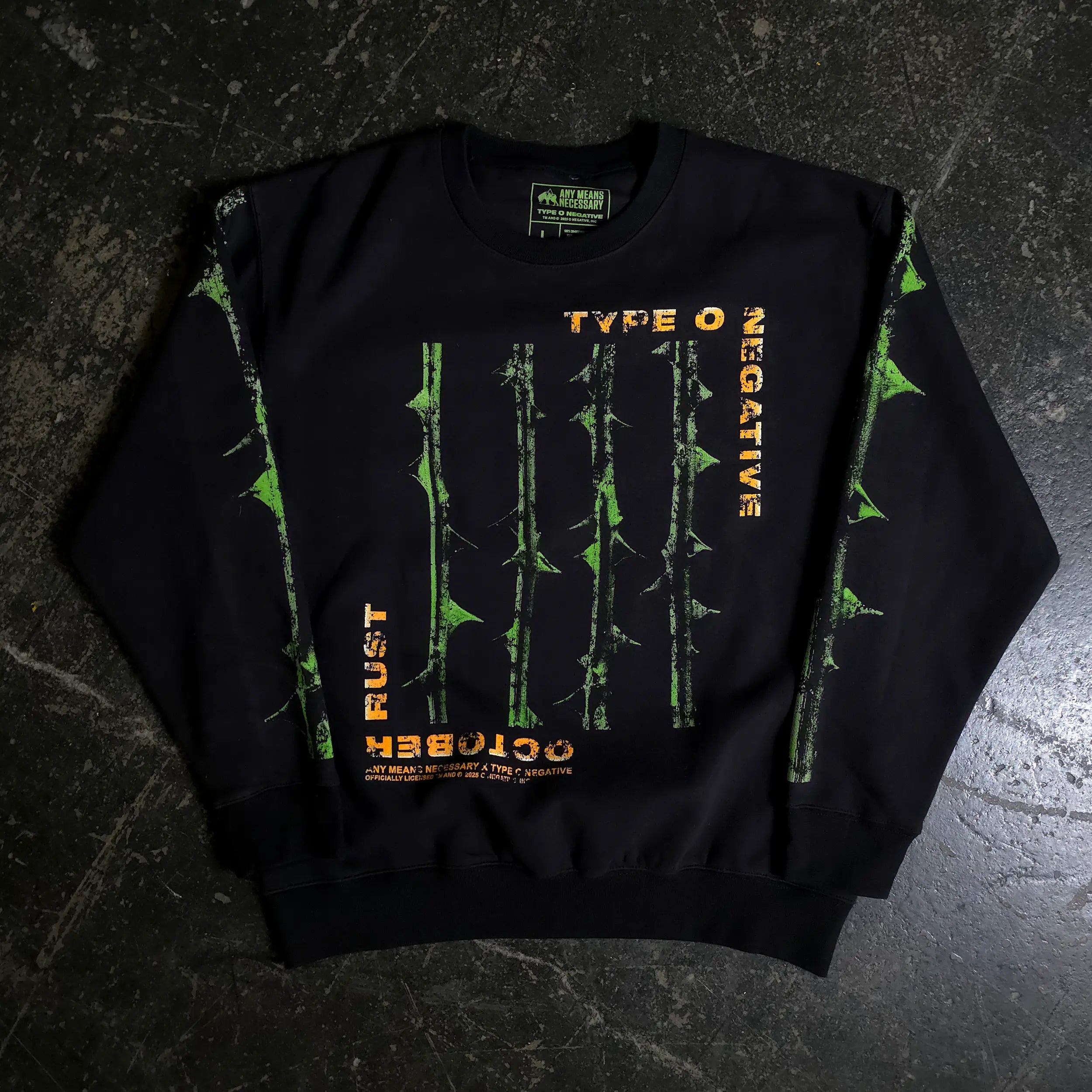October Rust Crewneck Sweatshirt Any Means Necessary Clothing