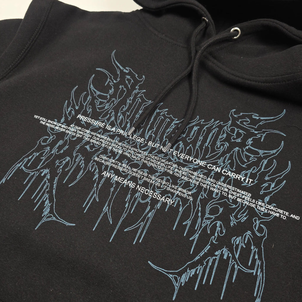 Pressure Pullover Hoodie Black Any Means Necessary Clothing