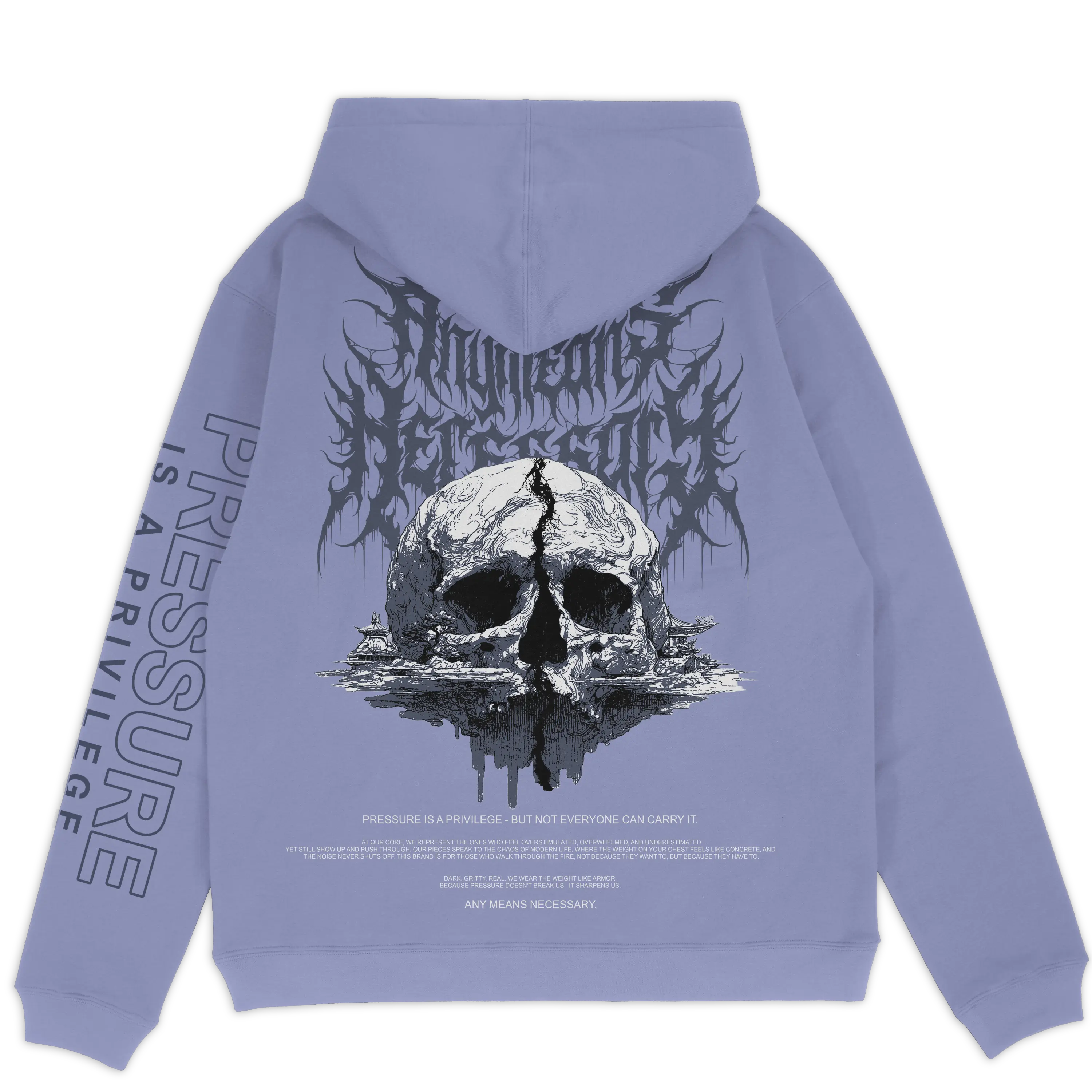 Pressure Pullover Hoodie Grape Any Means Necessary Clothing