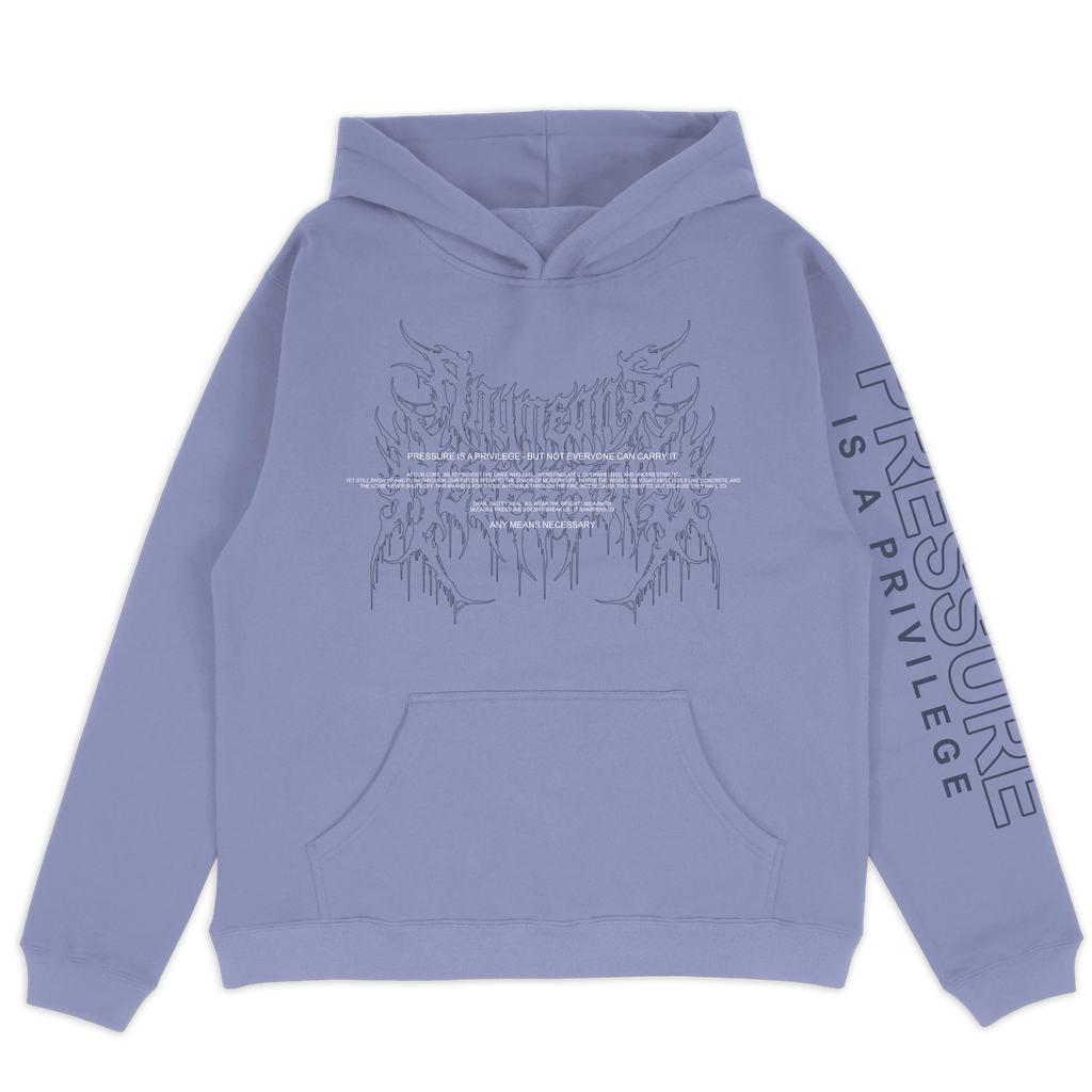 Pressure Pullover Hoodie Grape Any Means Necessary Clothing