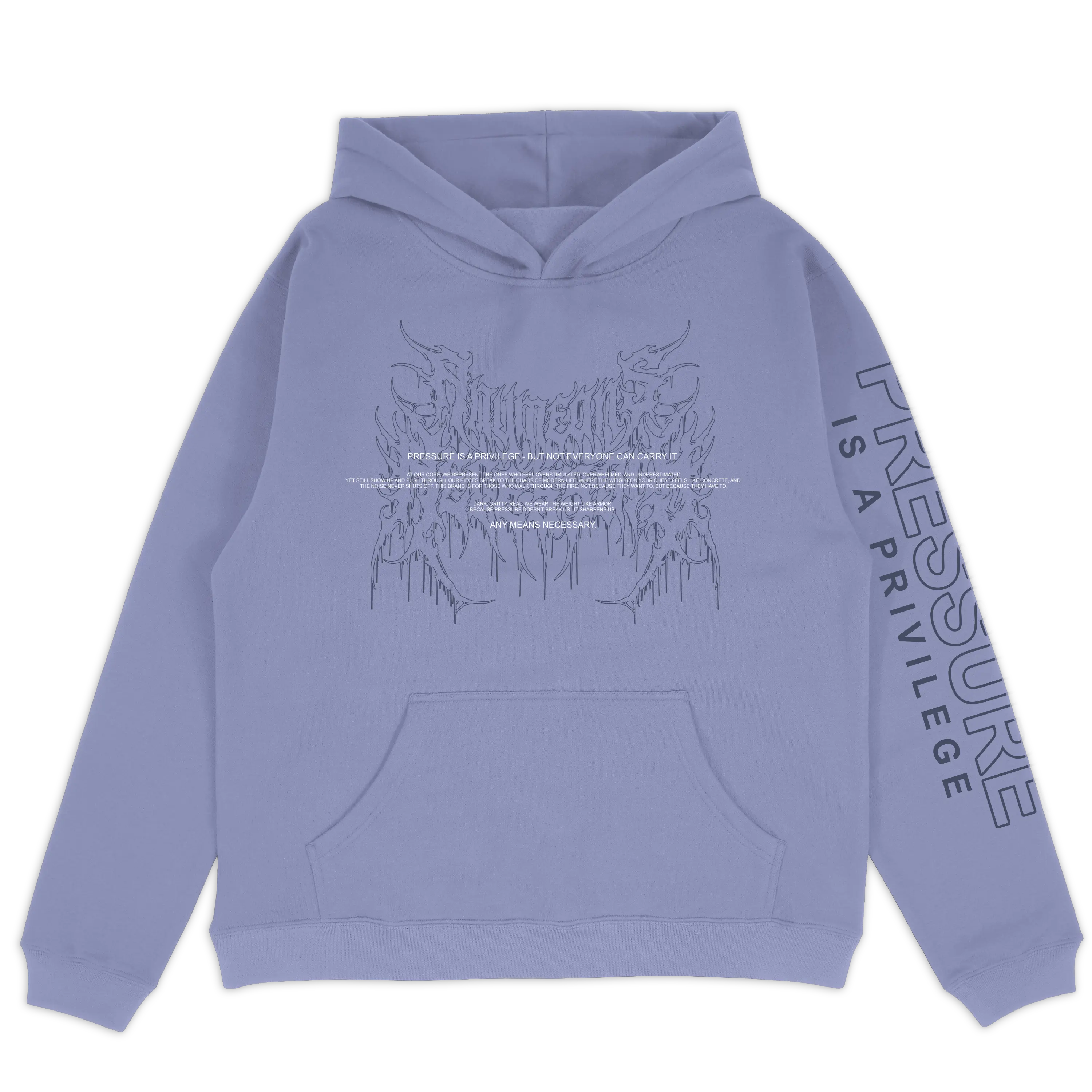 Pressure Pullover Hoodie Grape Any Means Necessary Clothing