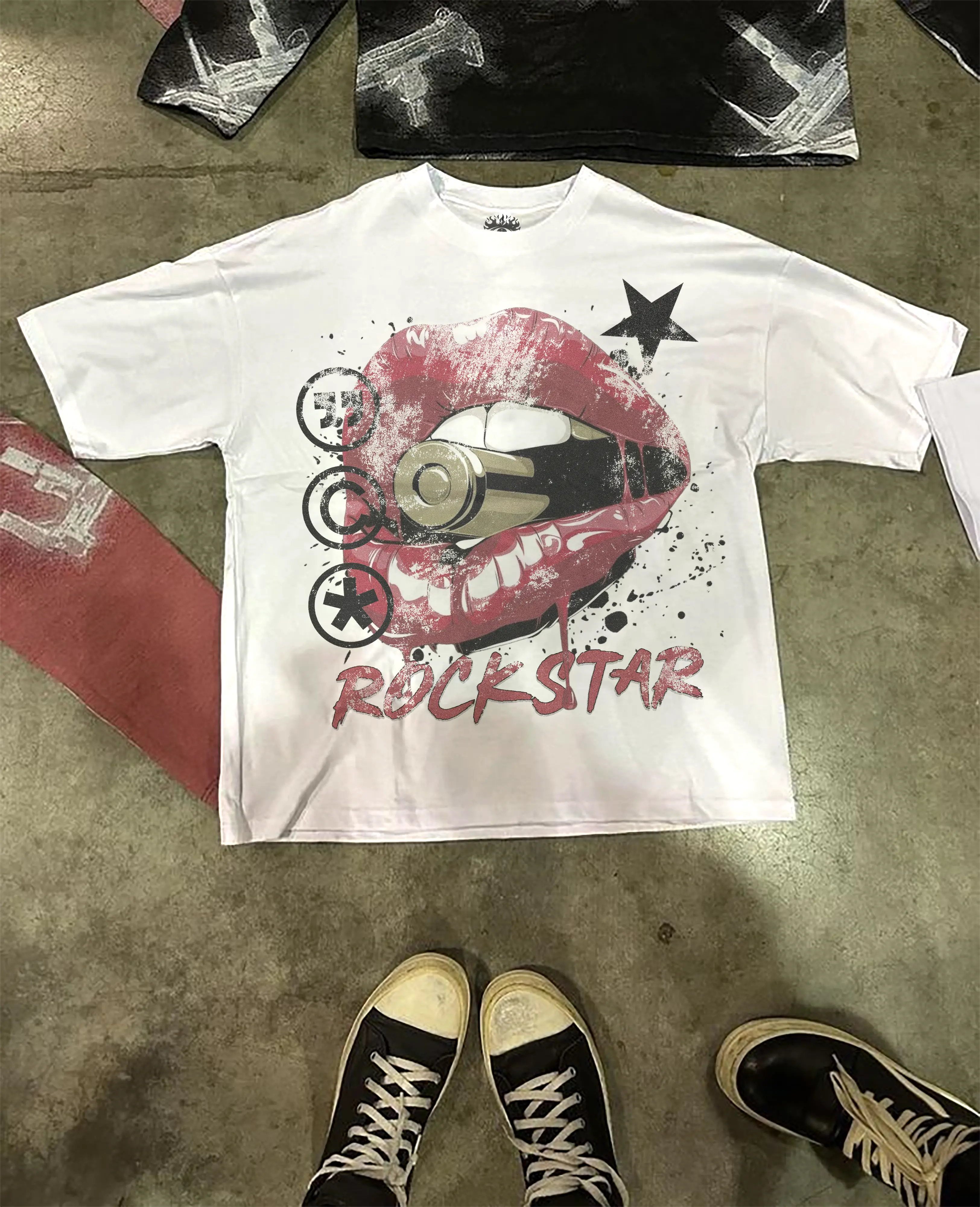 Rockstar Streetwear White Cotton Tee Casual Wardrobe Essential True To Size For Confident Everyday Style ArnukiClothing