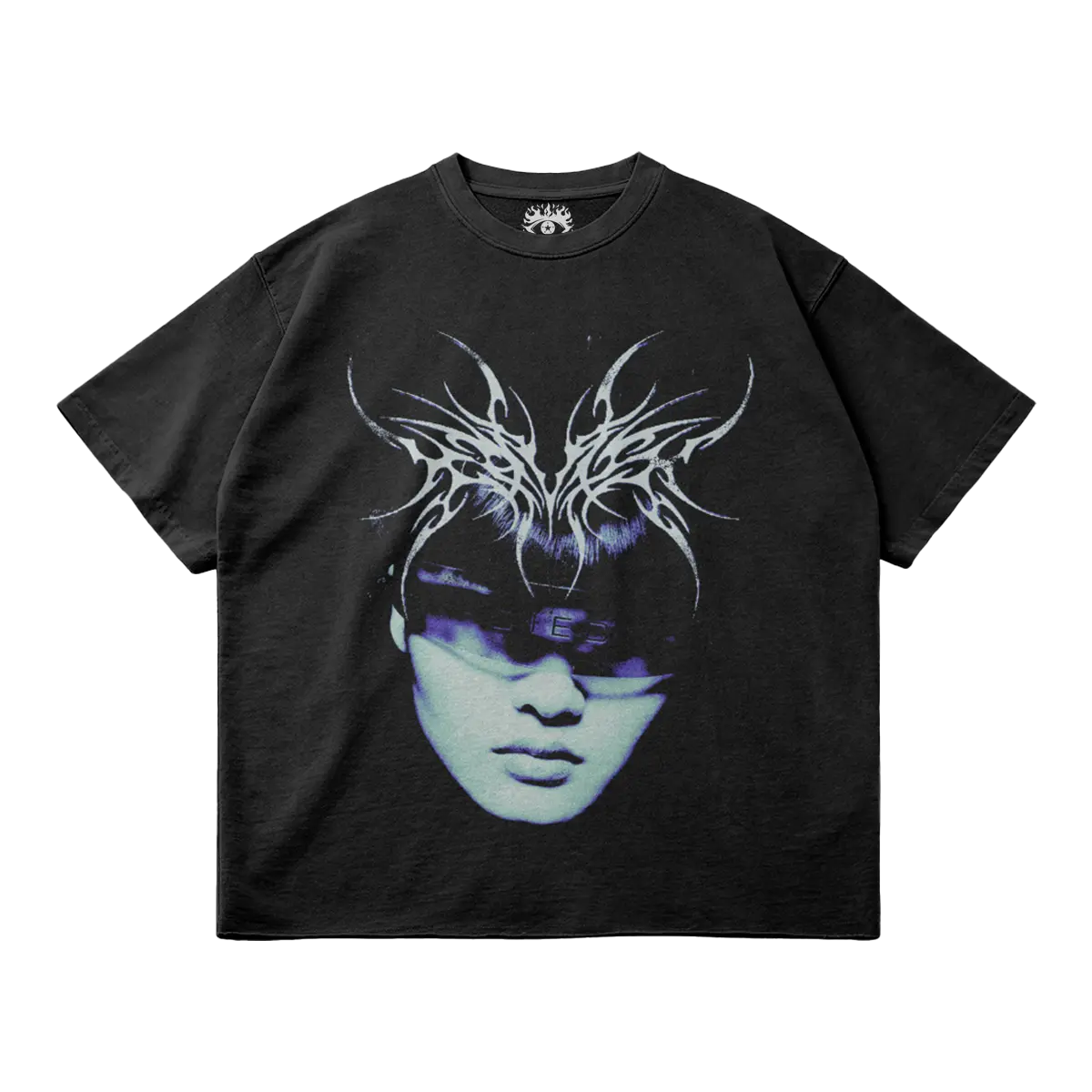 Kryptic Myst Garment Dyed Streetwear Tee 260GSM Cotton Faded Raw Hem True To Size ArnukiClothing