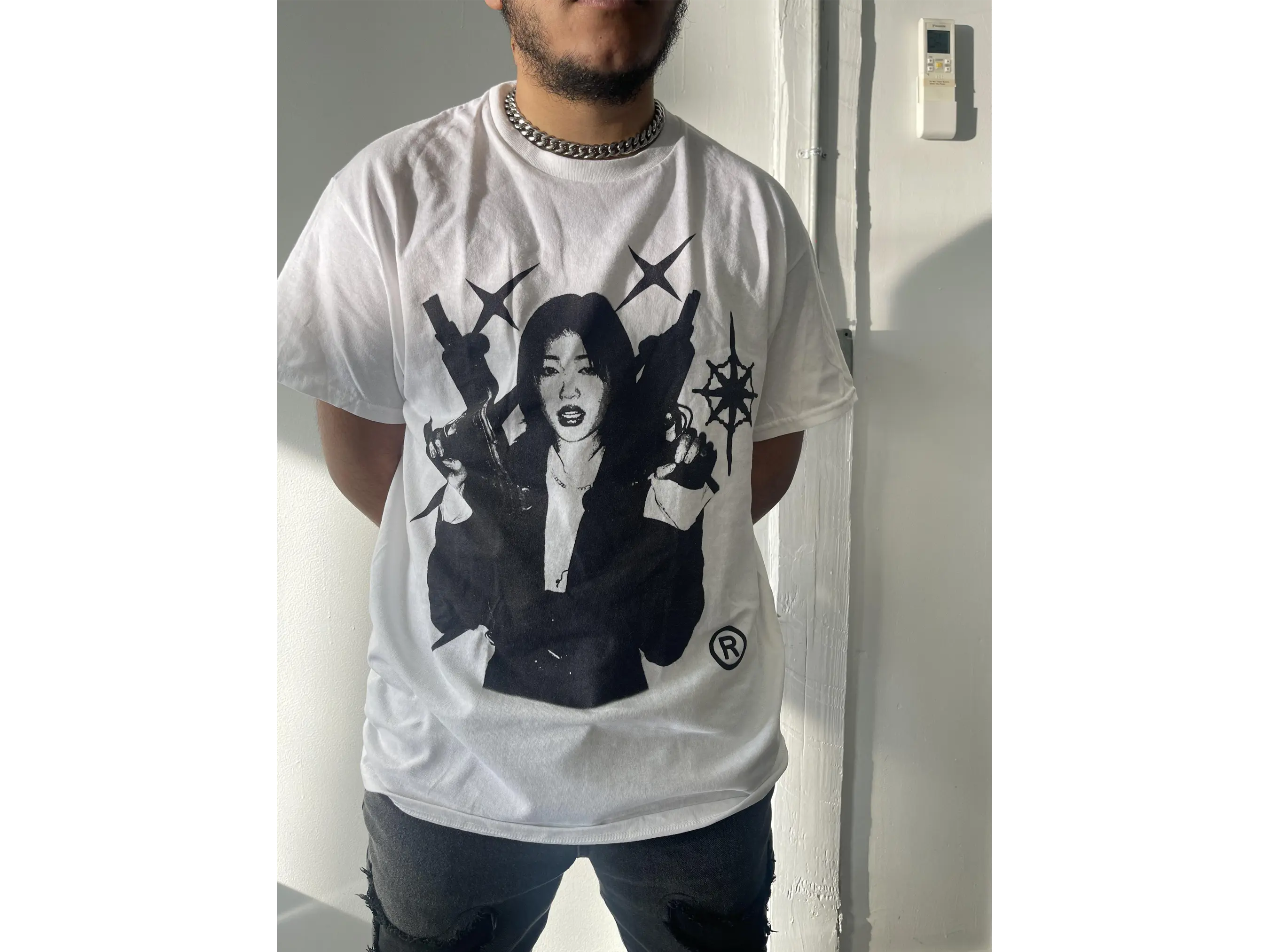 Twin Uzi Streetwear Tee 100 Percent Cotton True To Size Casual Graphic Shirt For Everyday Wear ArnukiClothing