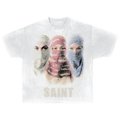 Saint Streetwear Tee White Cotton DTG Print Distressed Graphic True To Size ArnukiClothing
