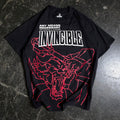 Black Battle Beast Line Art Series T-Shirt by Any Means Necessary Clothing, featuring detailed line art design.