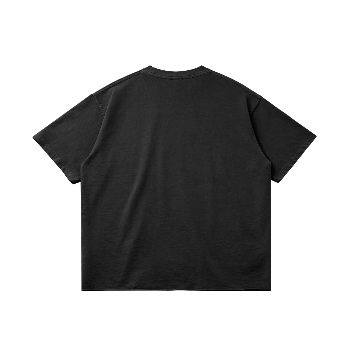 Basketcase Garment Dyed Raw Hem Streetwear Shirt 260GSM Cotton Black Tee With Edgy Faded Hem ArnukiClothing