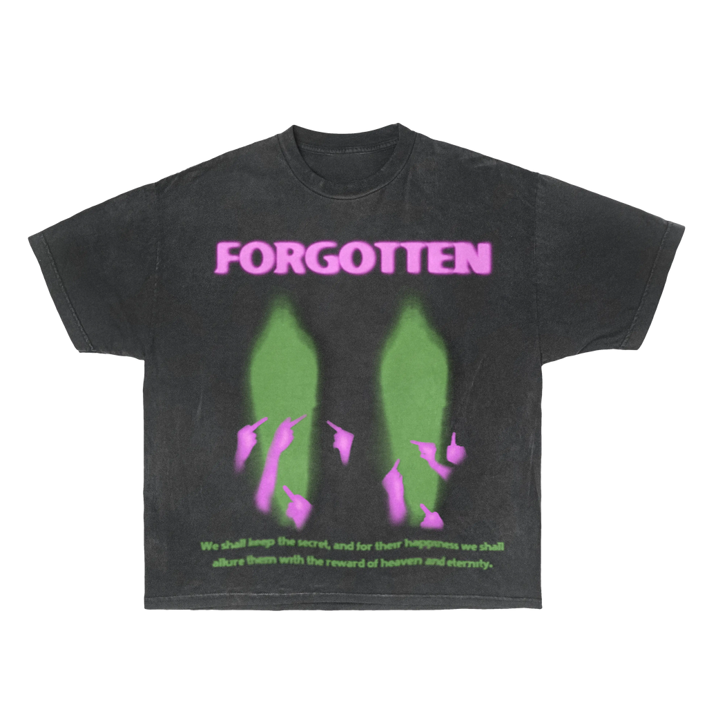Paranormal Forgotten Garment Dyed Streetwear Tee Cotton Short Sleeve T Shirt ArnukiClothing