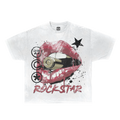 Rockstar Streetwear White Cotton Tee Casual Wardrobe Essential True To Size For Confident Everyday Style ArnukiClothing